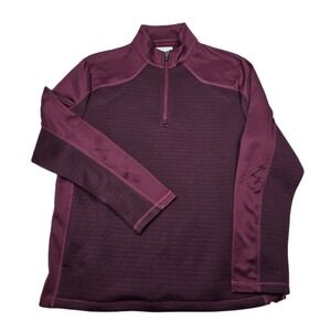 PGA TOUR Thermal 1/4 Zip‎ Golf Pullover Mens XL Burgundy Stretch UPF $85 NEW